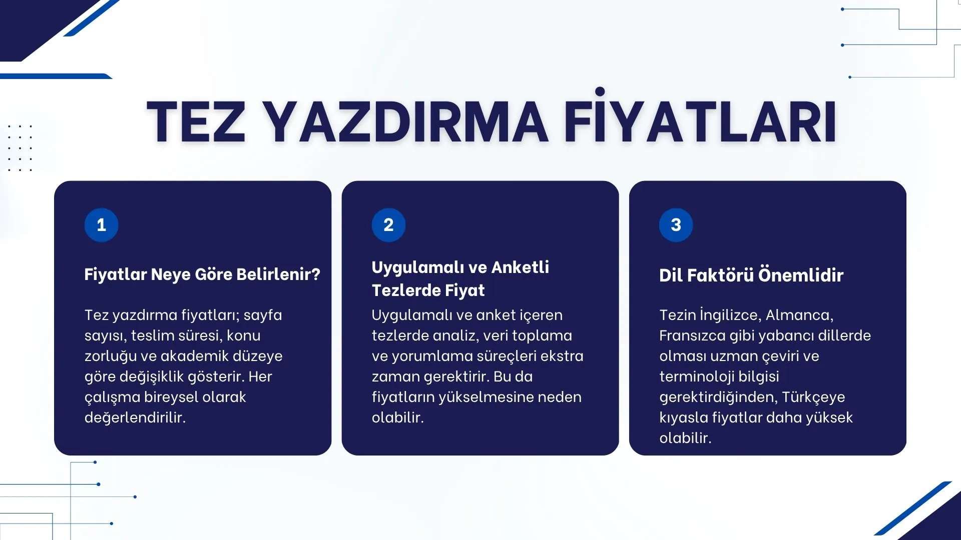 Tez Yazdırma Fiyatları 2025